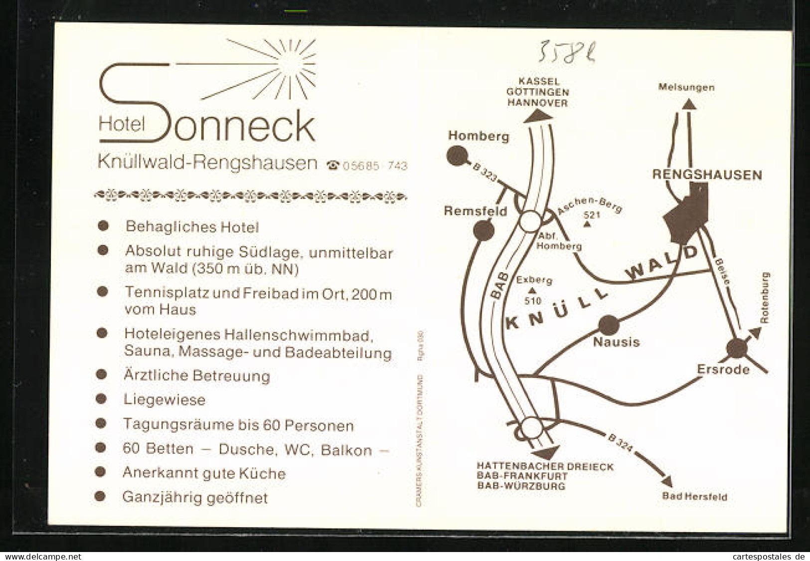 AK Rengshausen, Drei Ansichten Vom Hotel Sonneck  - Autres & Non Classés