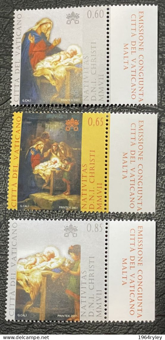 VATICAN - MNH** - 2007 - # 1597/1599 - Unused Stamps