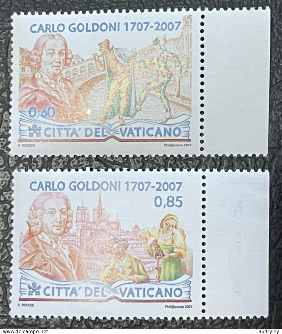 VATICAN - MNH** - 2007 - # 1580/1581 - Unused Stamps