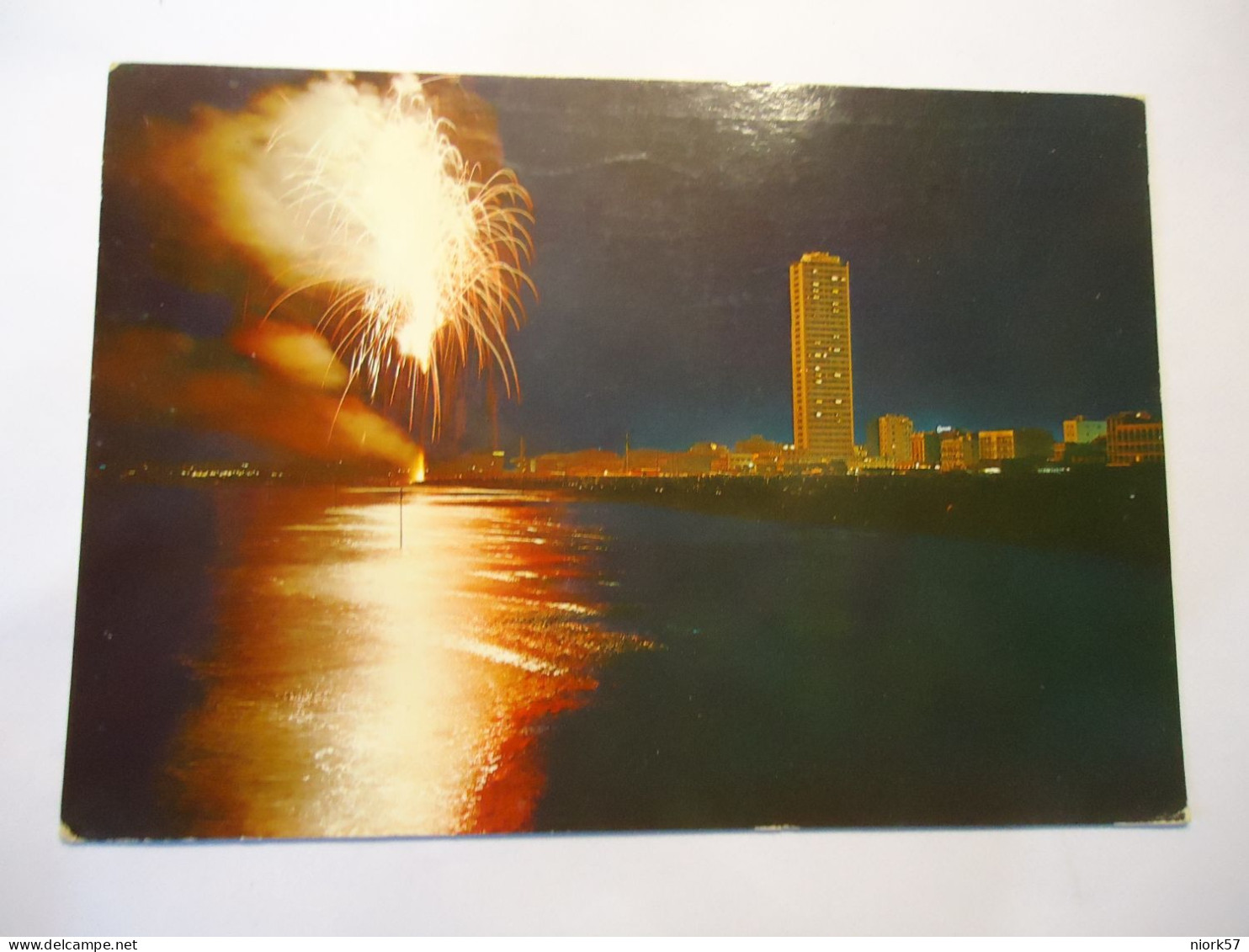 ITALY POSTCARDS 1973 CESENATICO FIRE WORKS IN SEA STAMPS - Andere & Zonder Classificatie
