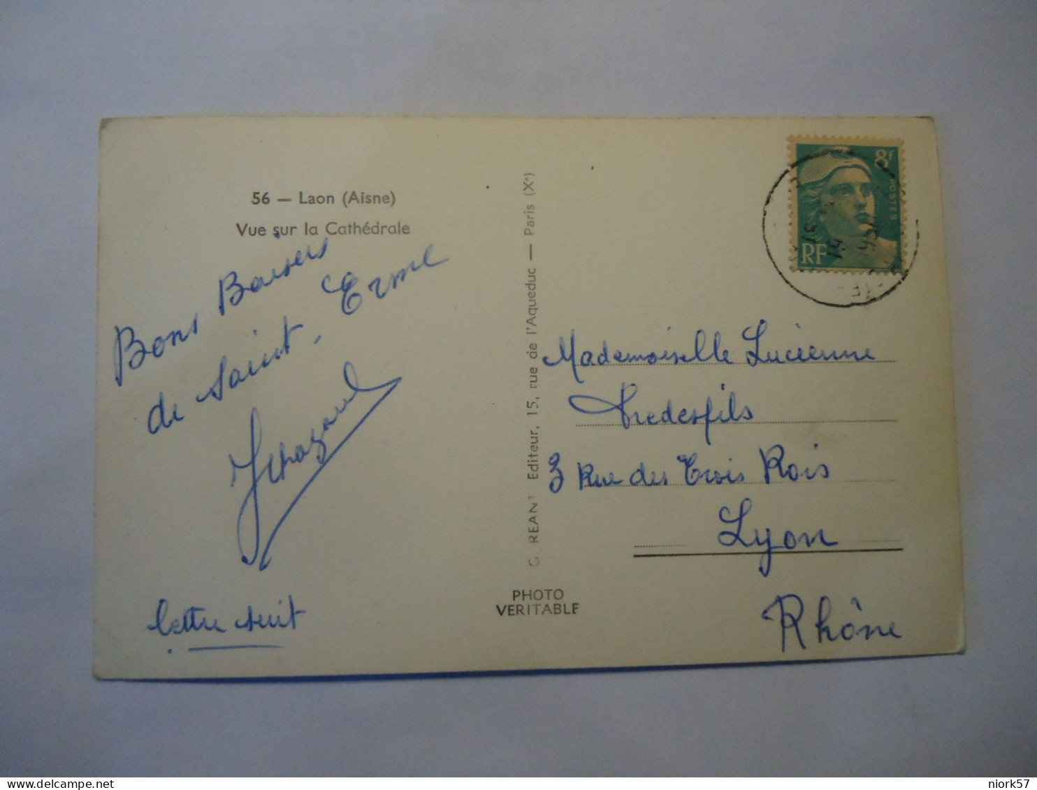 FRANCE   POSTCARDS 1950  LAON AISNE STAMPS - Sonstige & Ohne Zuordnung