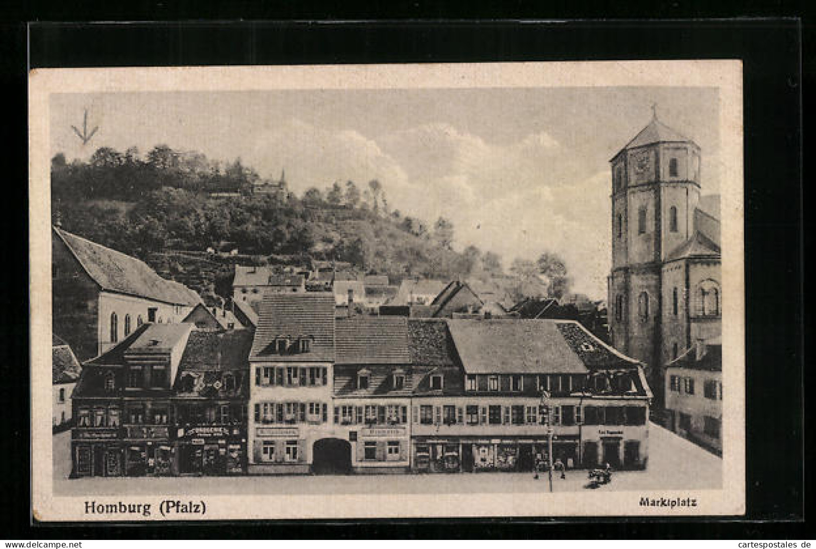 AK Homburg / Pfalz, Marktplatz Mit Restaurant Bismarck  - Autres & Non Classés