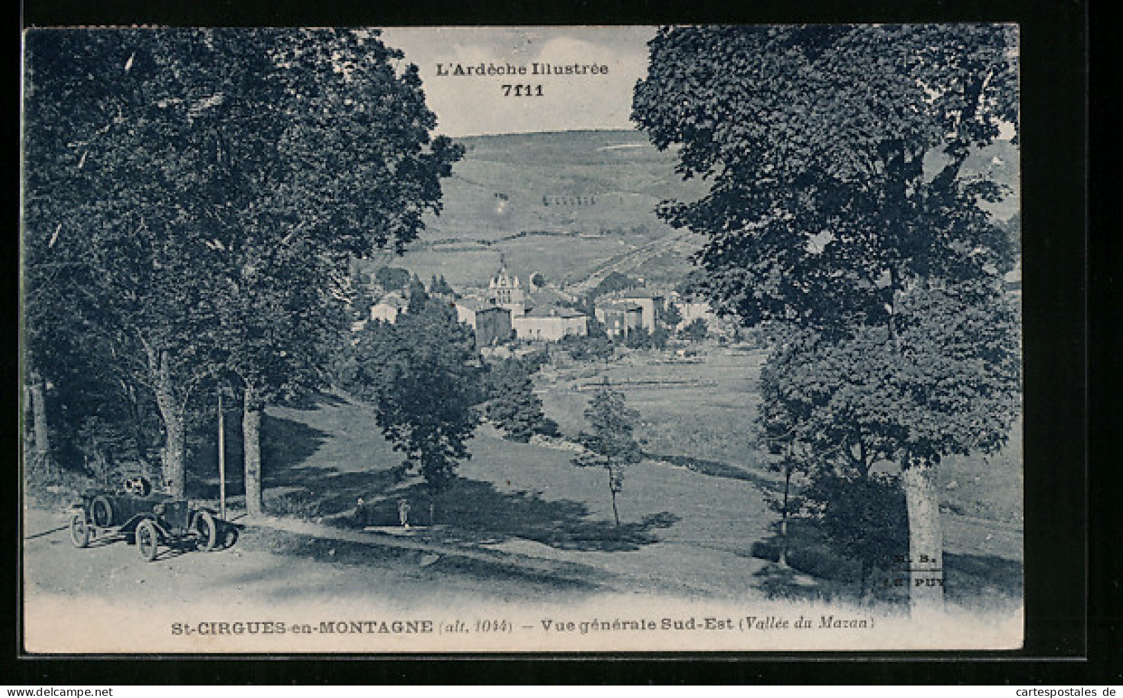 CPA St-Cirgues-en-Montagne, Vue Générale Sud-Est  - Sonstige & Ohne Zuordnung