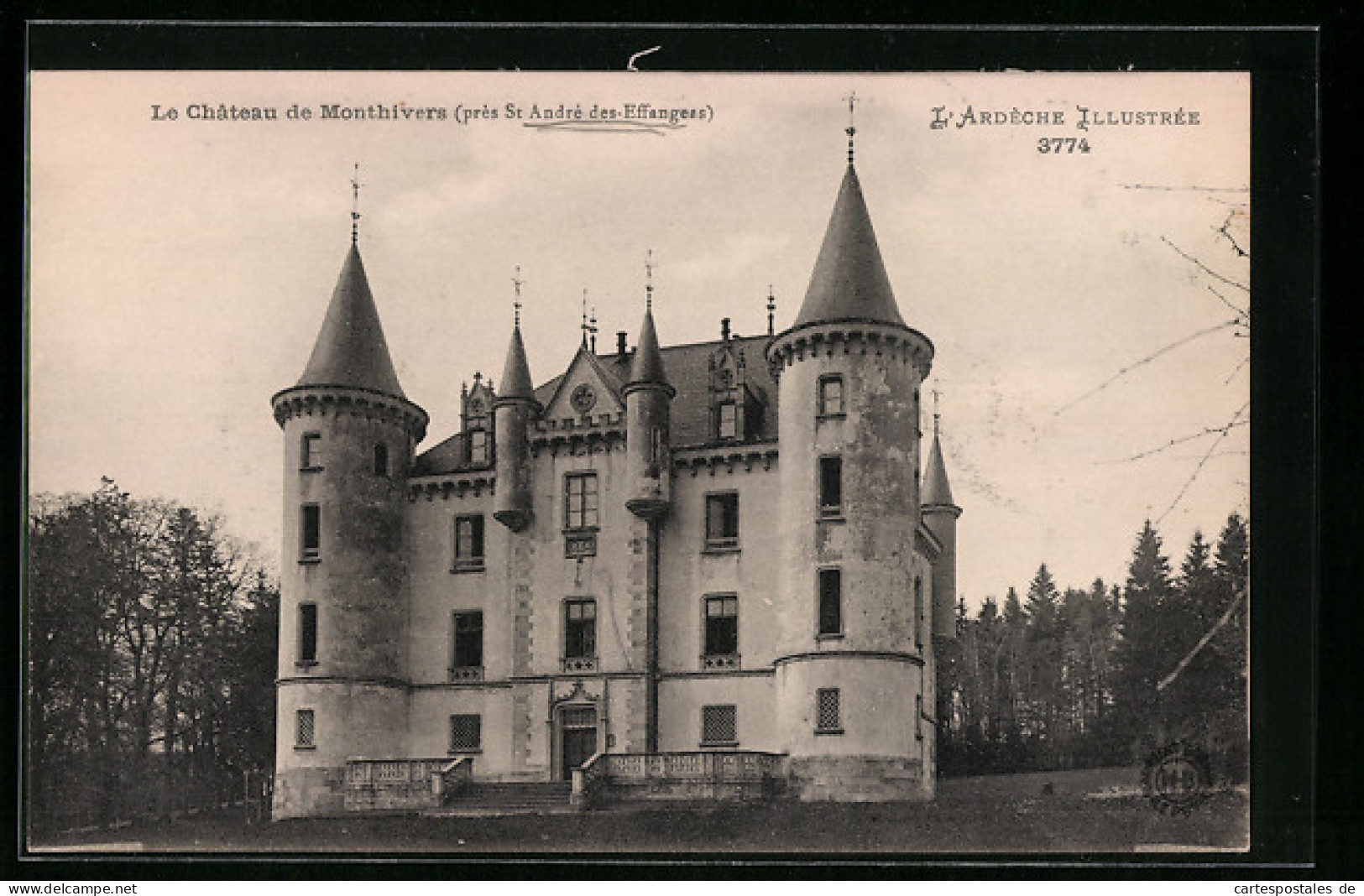 CPA St-André-des-Effangeas, Le Chateau De Monthivers  - Autres & Non Classés