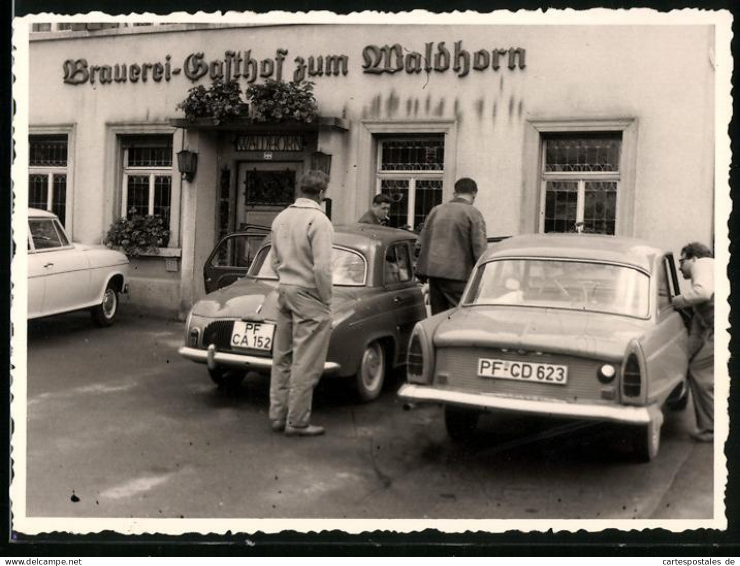 Fotografie Unbekannter Fotograf, Ansicht Pforzheim, Brauerei-Gasthof Zum Waldhorn  - Plaatsen