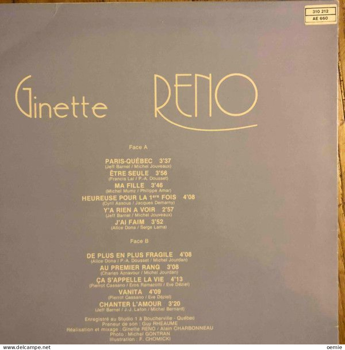 GINETTE RENO   PARIS QUEBEC   ETRE SEULE - Sonstige - Franz. Chansons