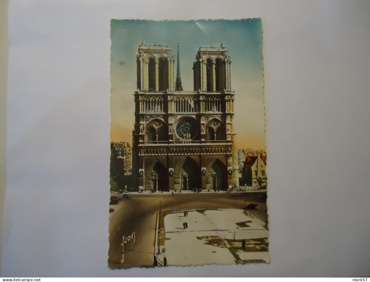 FRANCE   POSTCARDS 1954 MONUMENTS  NOTRE DAME STAMPS AND SLOGAN - Other & Unclassified