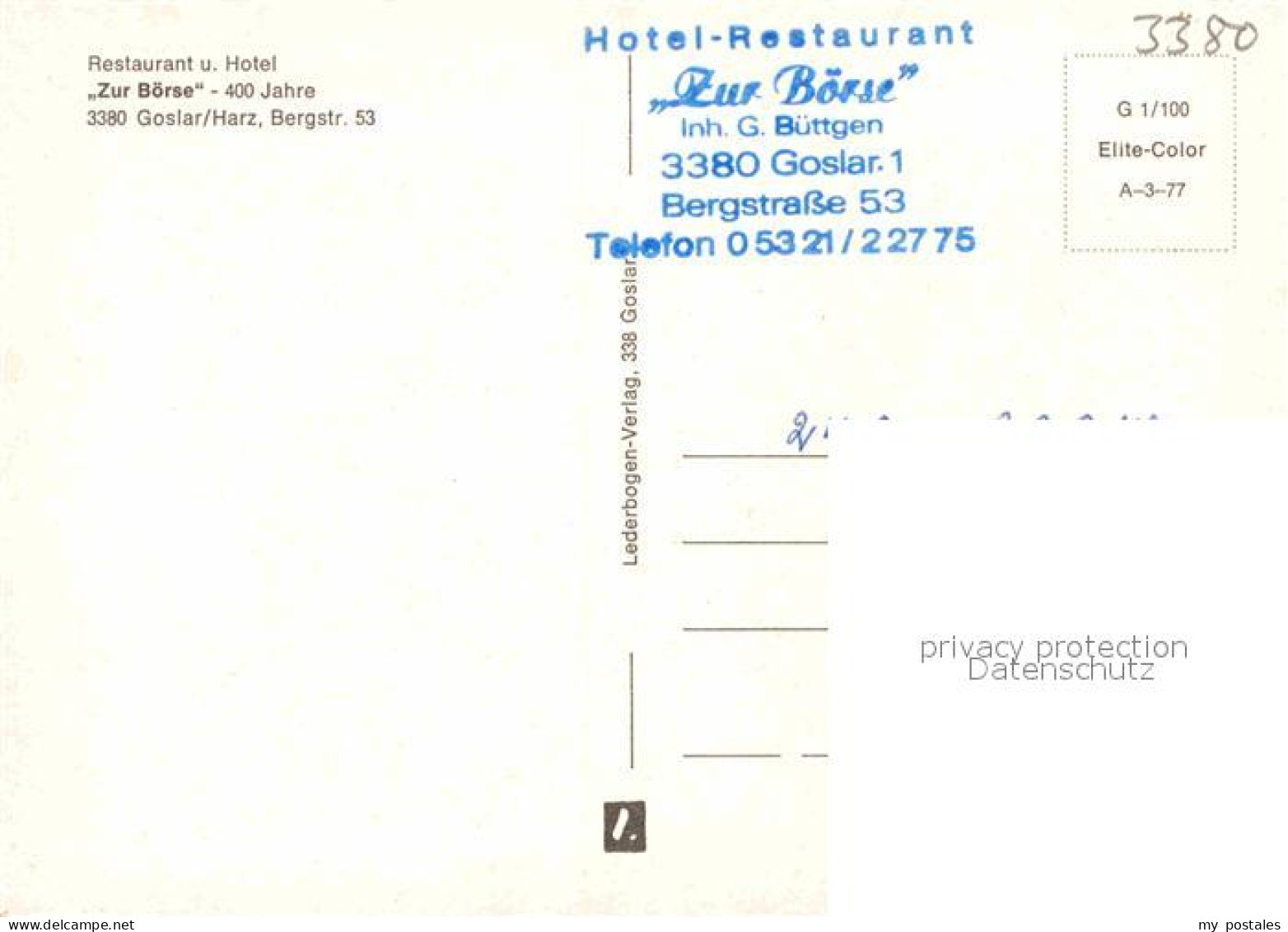 72913510 Goslar Restaurant Hotel Zur Boerse Fachwerkhaus Goslar - Goslar