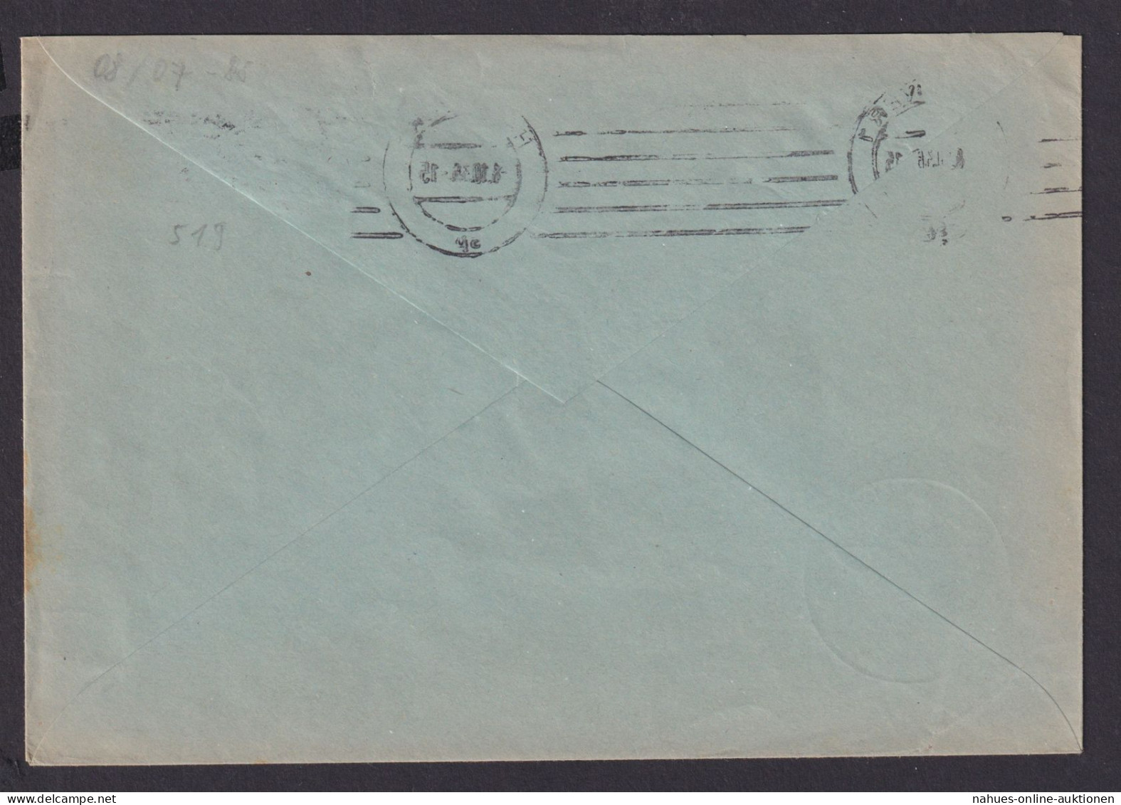 Polizei Perfin Lochung Briefmarken Deutsches Reich Brief EF Hindenburg Hannover - Briefe U. Dokumente