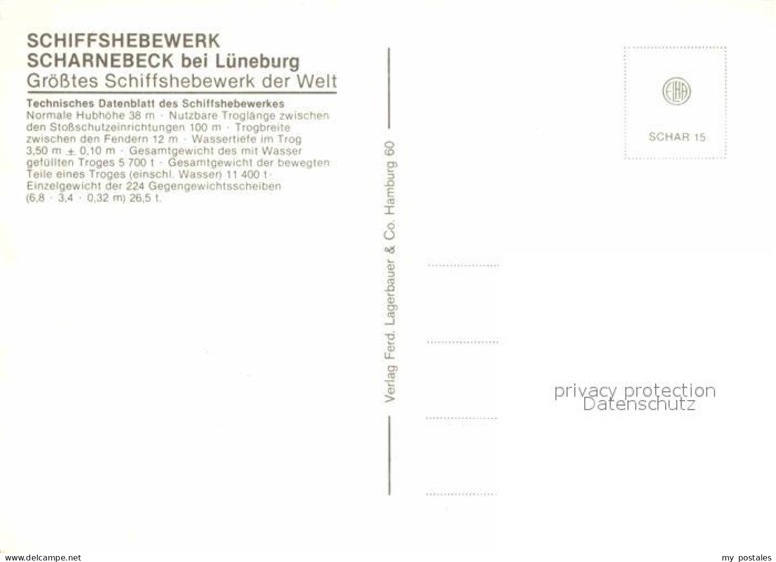 72913498 Scharnebeck Lueneburg Schiffshebewerk Bauernhof Brunnen Enten Uferparti - Altri & Non Classificati