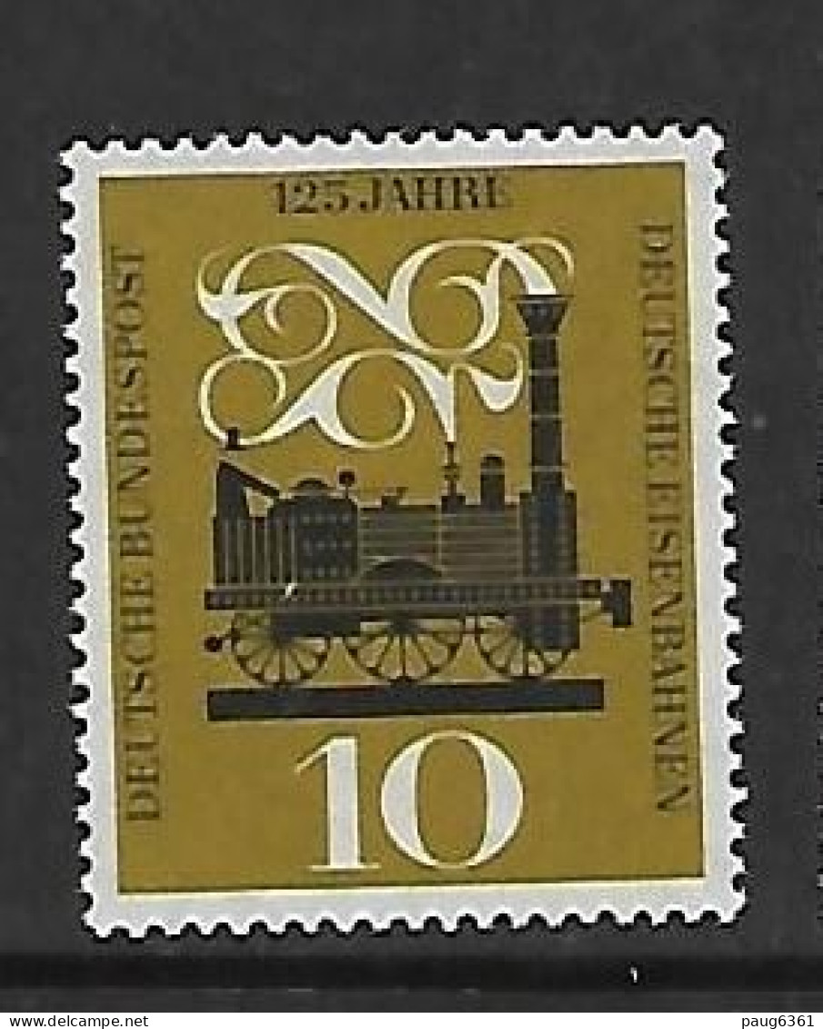 ALLEMAGNE-RFA 1960 TRAINS-125 ANS DES CHEMINS DE FER  YVERT N°218 NEUF MNH** - Treinen