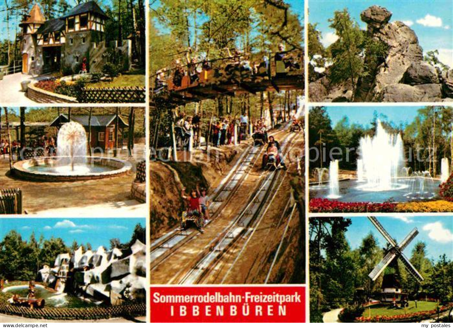 72913476 Ibbenbueren Sommerrodelbahn Maerchenwald Erholungspark Windmuehle Felse - Ibbenbueren