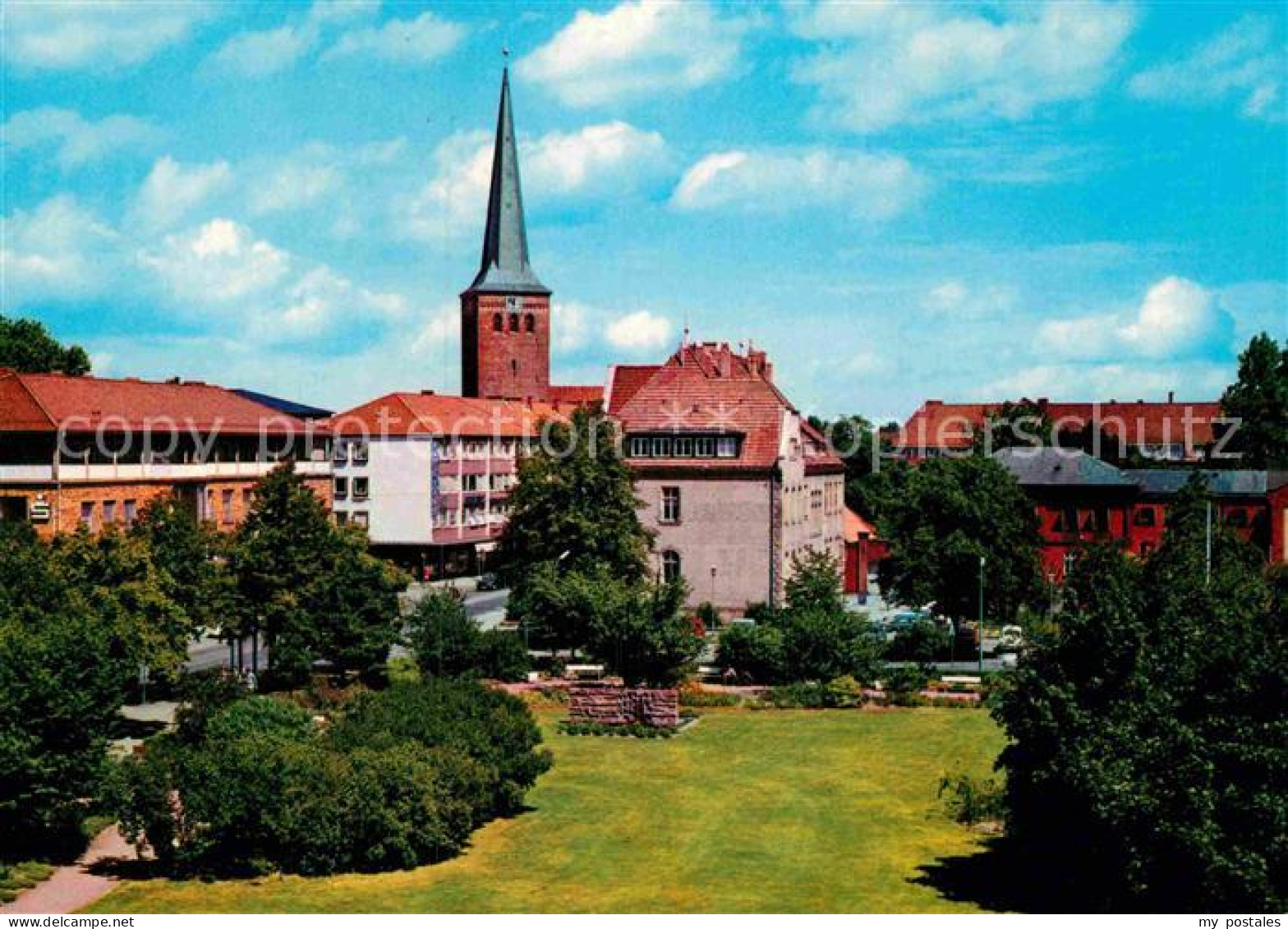 72913454 Uelzen Lueneburger Heide Blick Vom Kreishaus Auf Die Marienkirche Uelze - Otros & Sin Clasificación