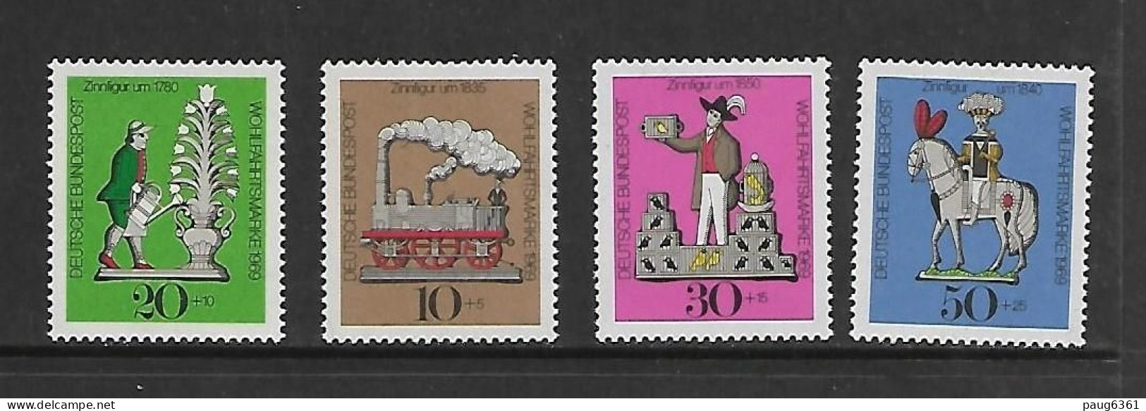 ALLEMAGNE-RFA 1969 TRAINS-JEUX D'ENFANTS  YVERT N°469/472 NEUF MNH** - Trains