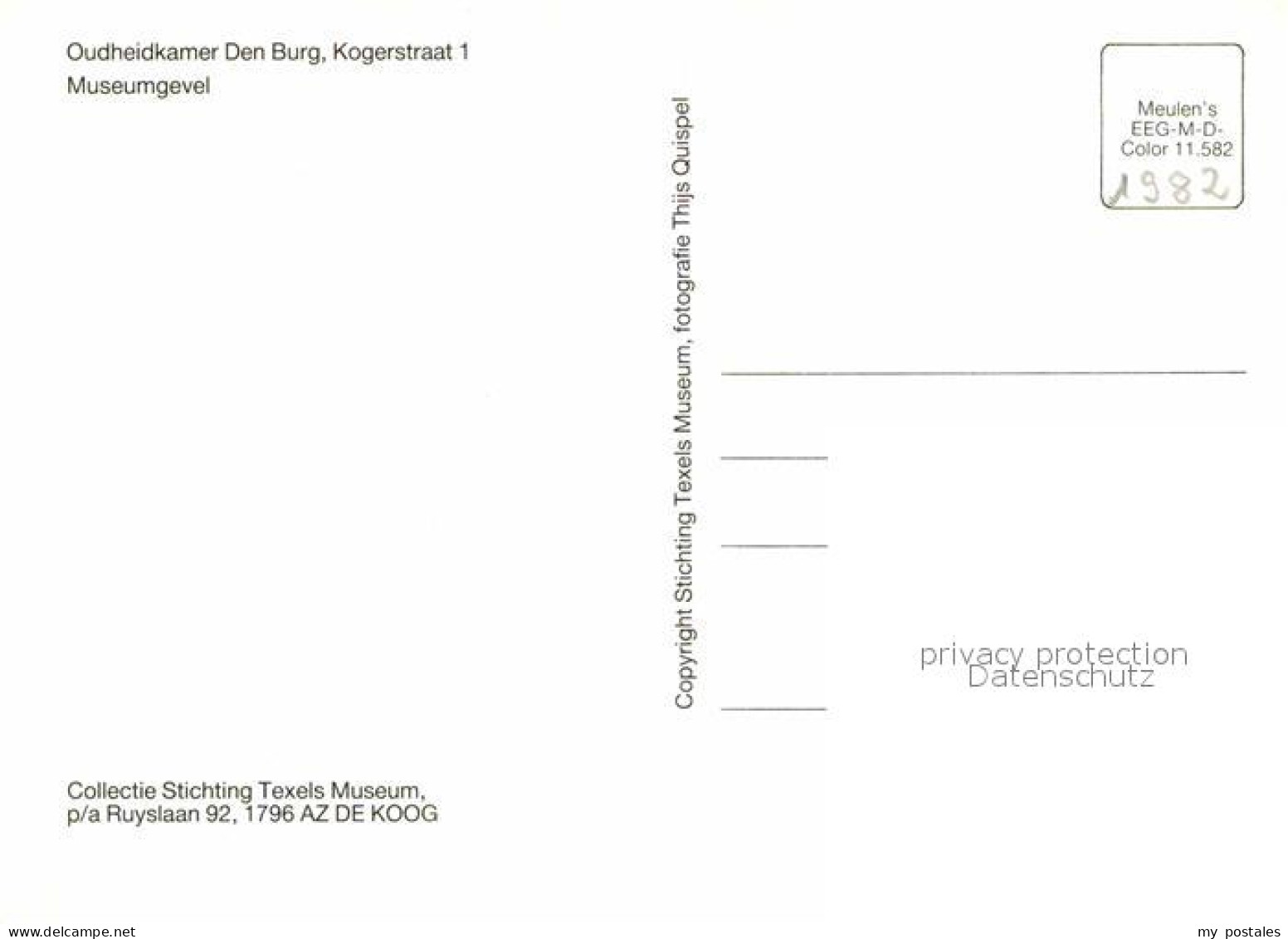 72913404 Den Burg Oudheidkamer Mueumgevel Den Burg - Andere & Zonder Classificatie