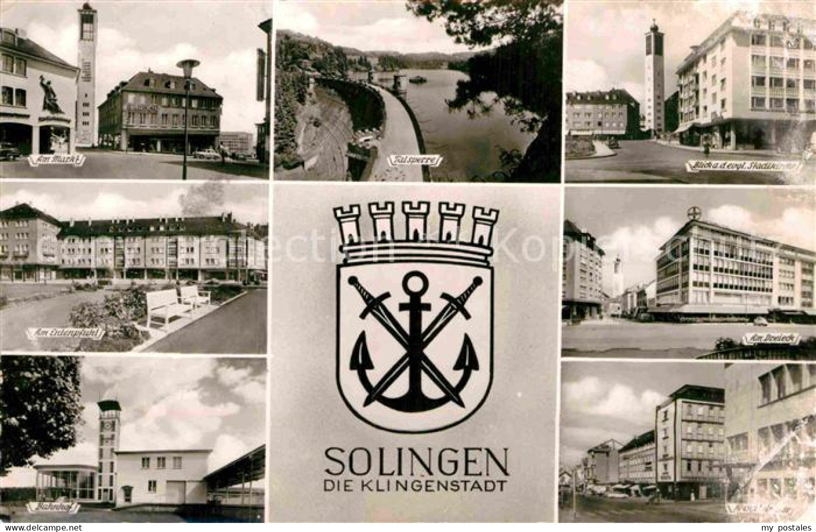 72912518 Solingen Markt Talsperre Entenpfuhl Bahnhof Stadtkirche Am Dreieck Soli - Solingen