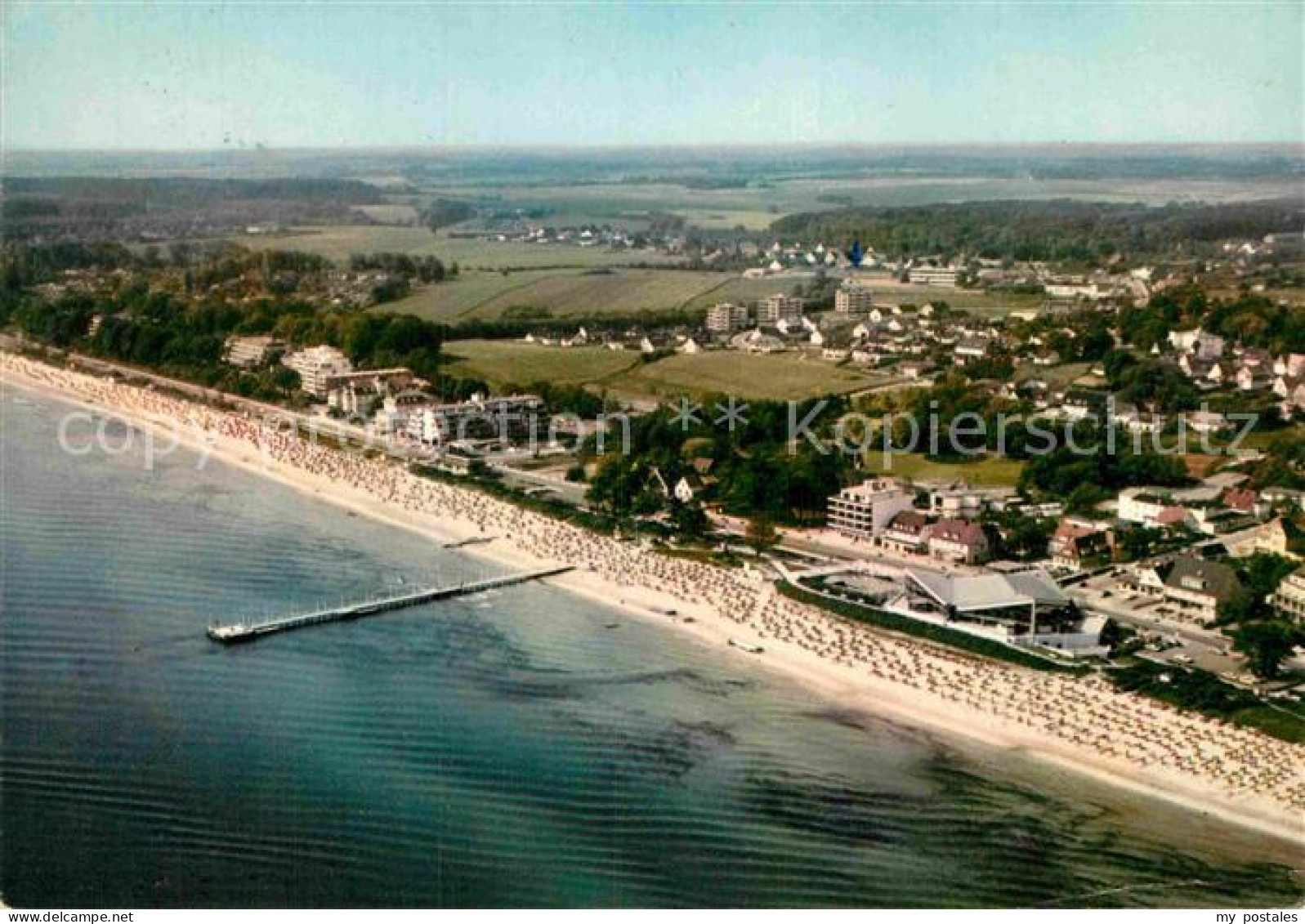 72912415 Scharbeutz Ostseebad Meerwasser Wellenbad Strand Fliegeraufnahme Scharb - Scharbeutz