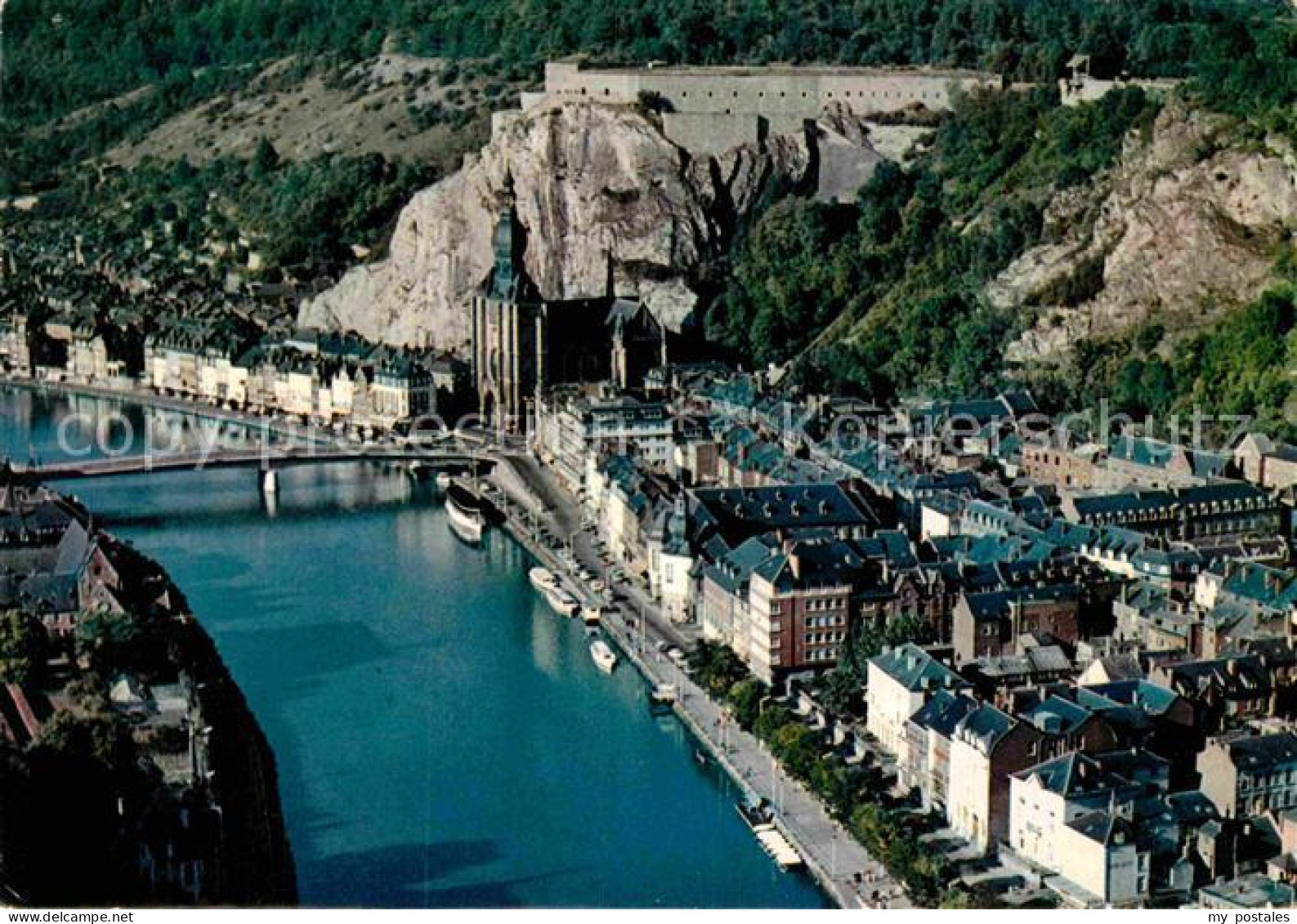 72912382 Dinant Wallonie La Collegiale La Citadelle Et Le Pont Sur La Meuse Vue  - Dinant