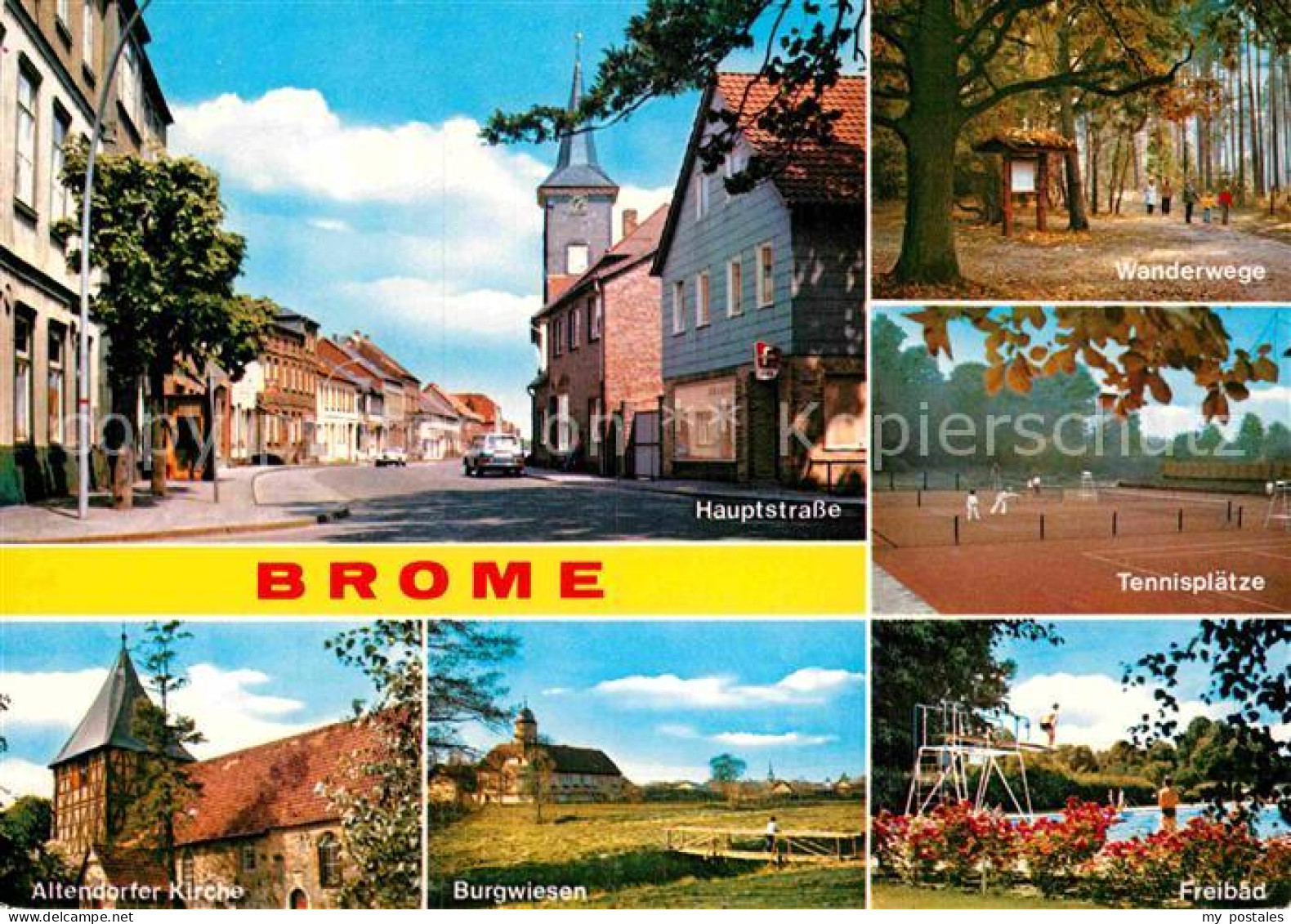 72912355 Brome Niedersachsen Hauptstrasse Wanderweg Tennisplatz Freibad Burgwies - Autres & Non Classés