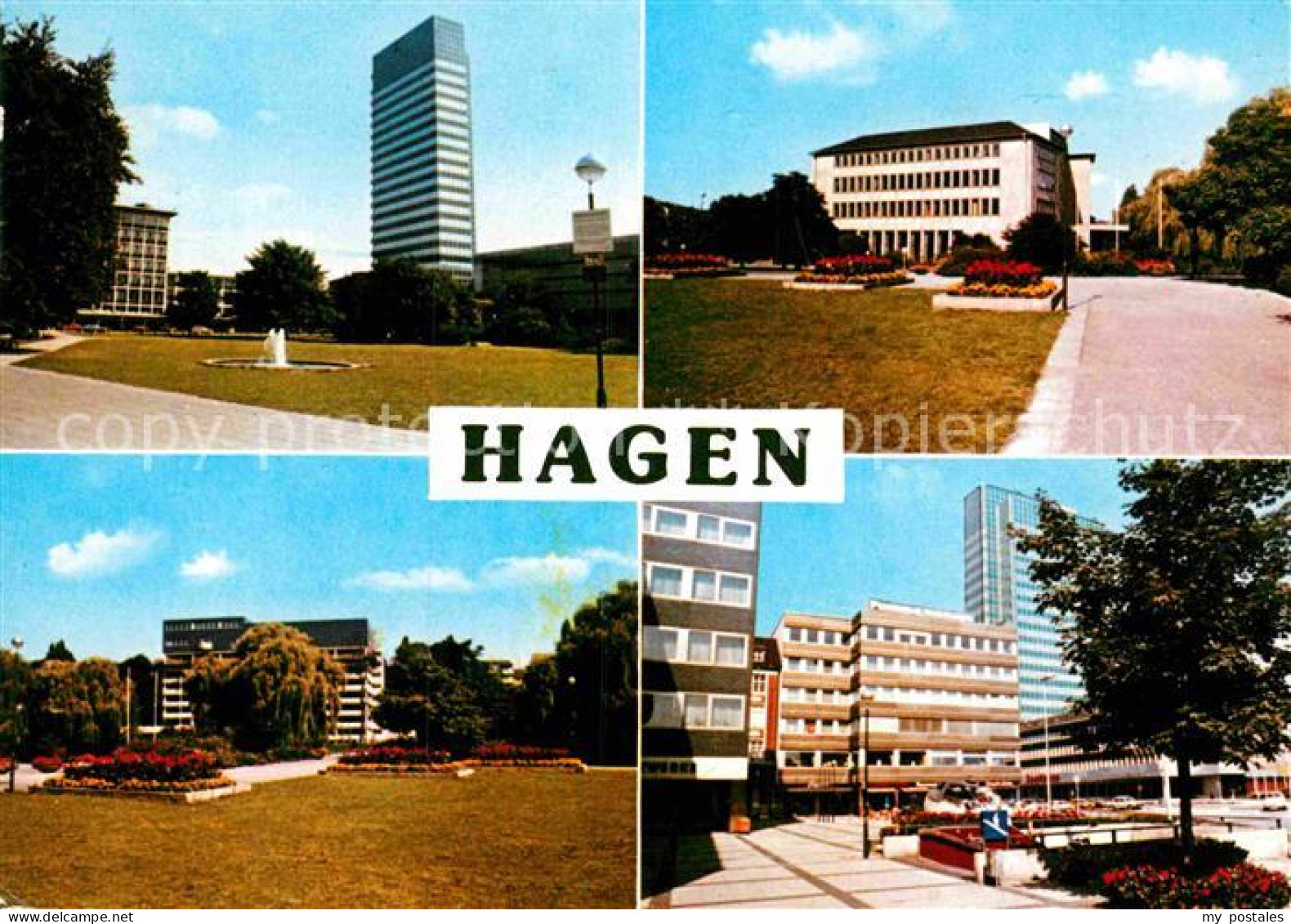 72912341 Hagen Westfalen Mittelstadt Hochhaus Platz Hagen - Hagen