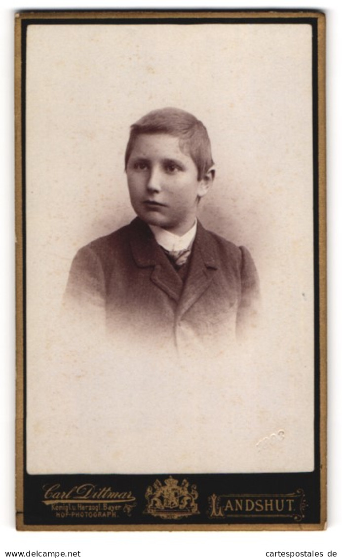 Fotografie Carl Dittmar, Landshut, Zwischen Den Brücken, Knabe Im Sonntagsanzug  - Anonymous Persons