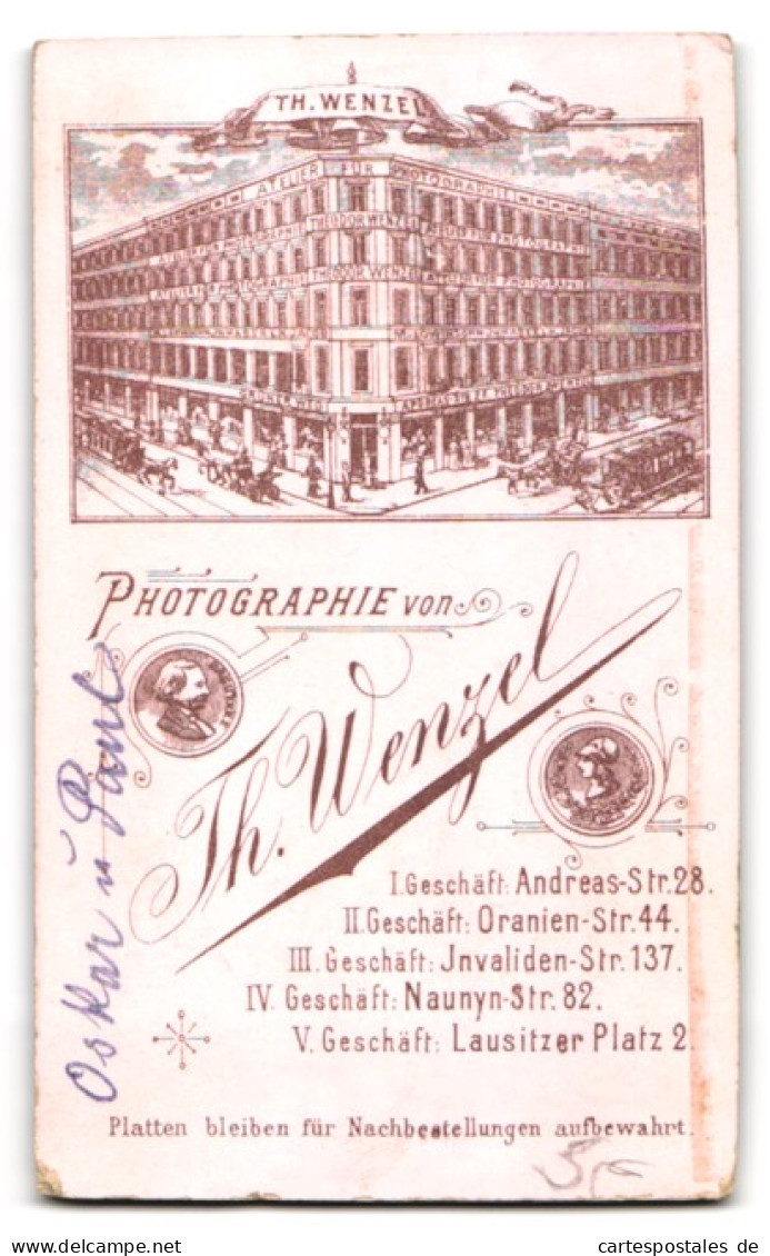 Fotografie Theodor Wenzel, Berlin, Andreasstrasse 28, Brüderpaar In Matrosenanzügen  - Anonymous Persons