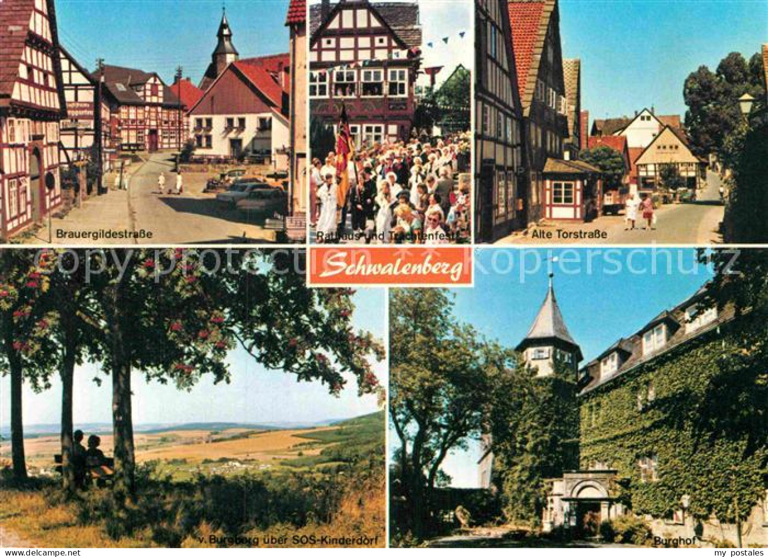 72911984 Schieder-Schwalenberg Brauergildestrasse Alte Torstrasse Rathaus Burgho - Otros & Sin Clasificación