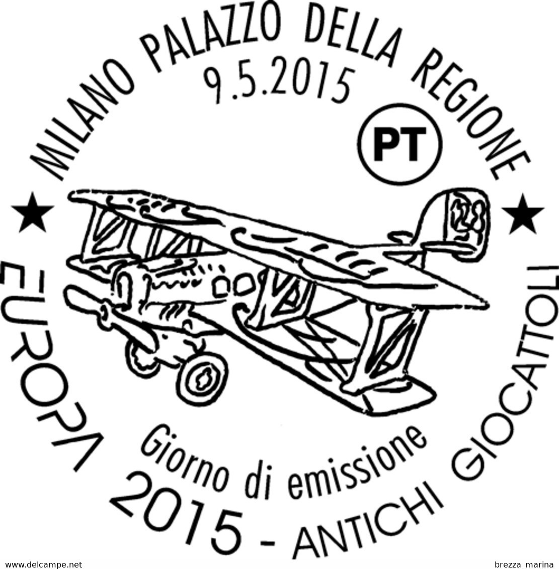 ITALIA - Usato - 2015 - Europa - Antichi Giocattoli - Biplano W 1218 - 0,95 - 2011-20: Usados