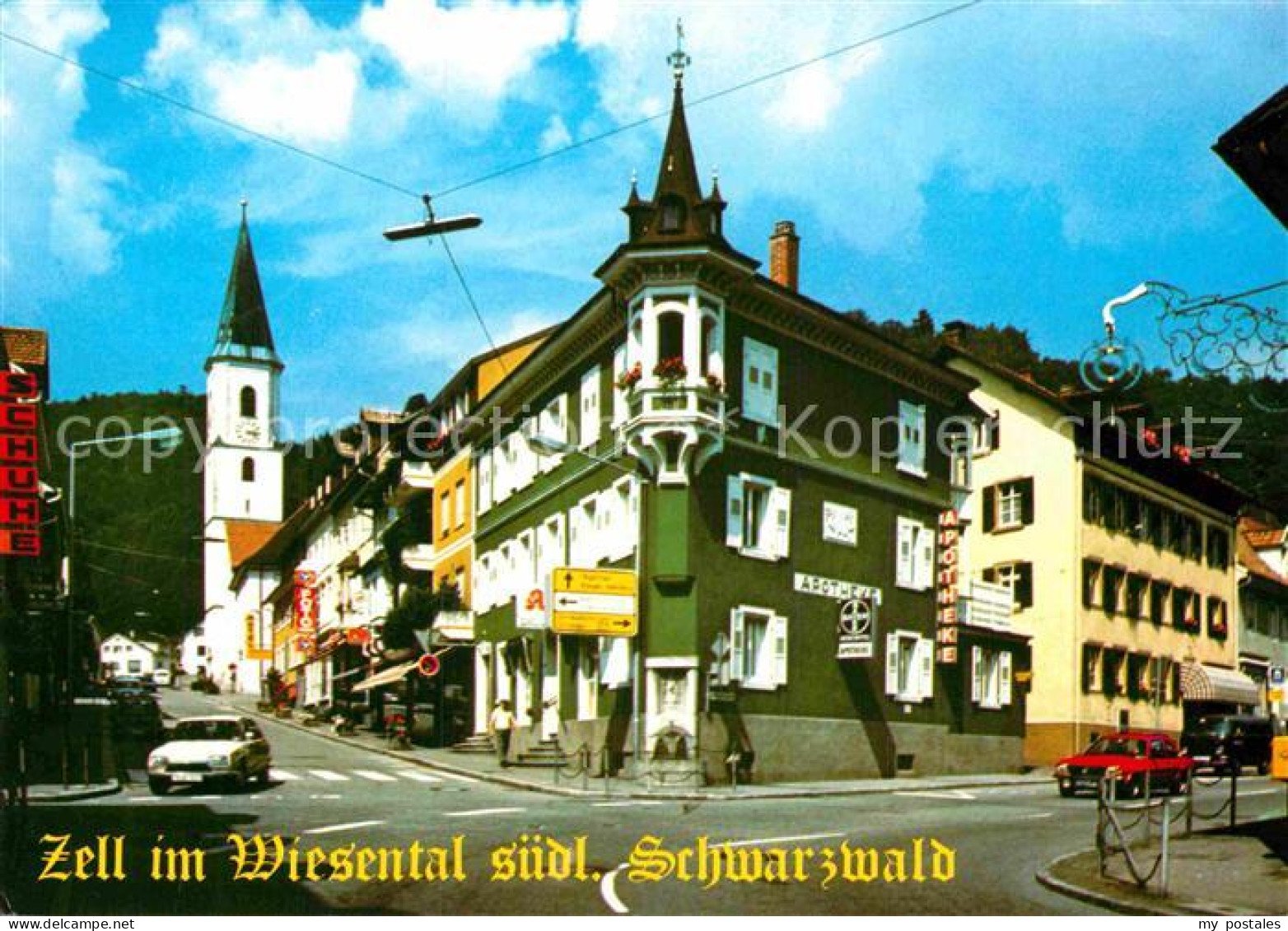 72911022 Zell Wiesental Ortsmotiv Mit Kirche Zell Im Wiesental - Other & Unclassified