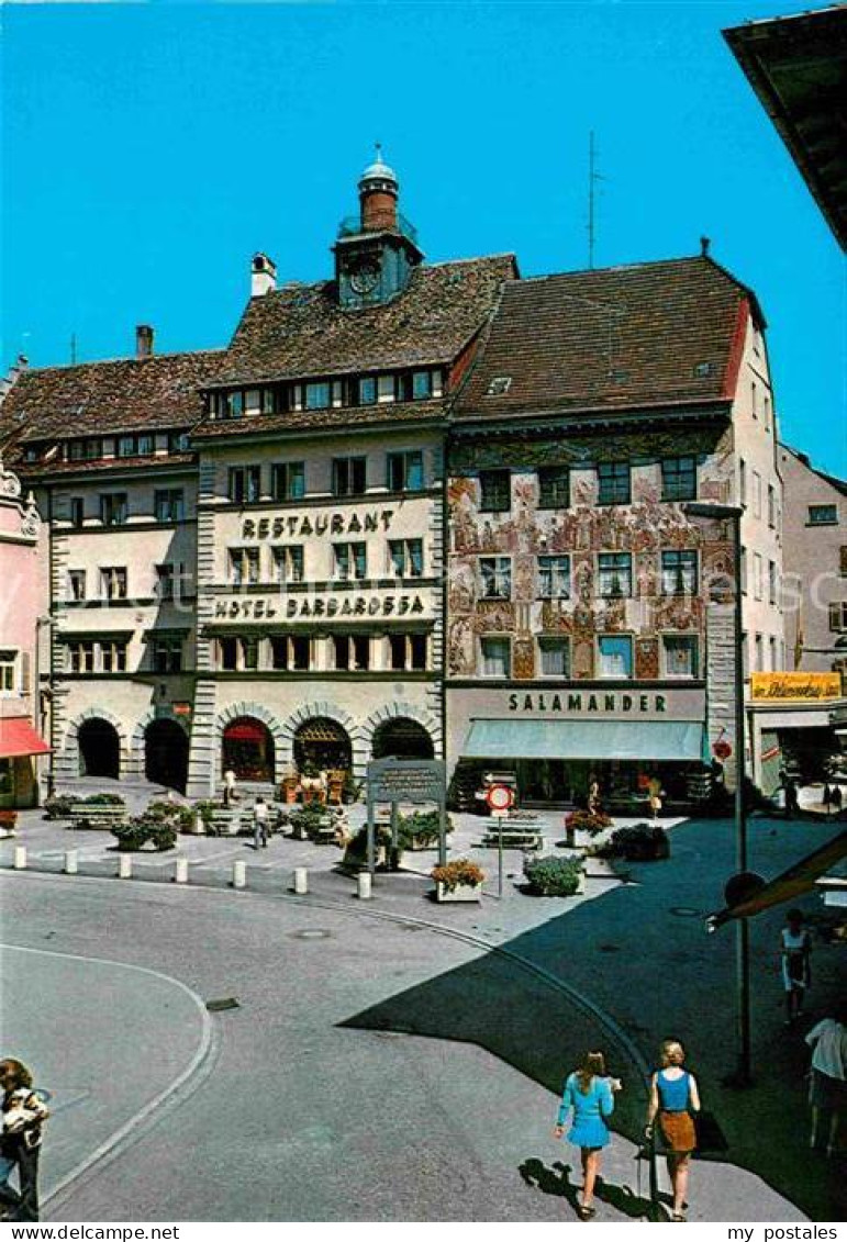 72910966 Konstanz Bodensee Altstadt Restaurant Hotel Barbarossa Fassadenmalerei  - Konstanz