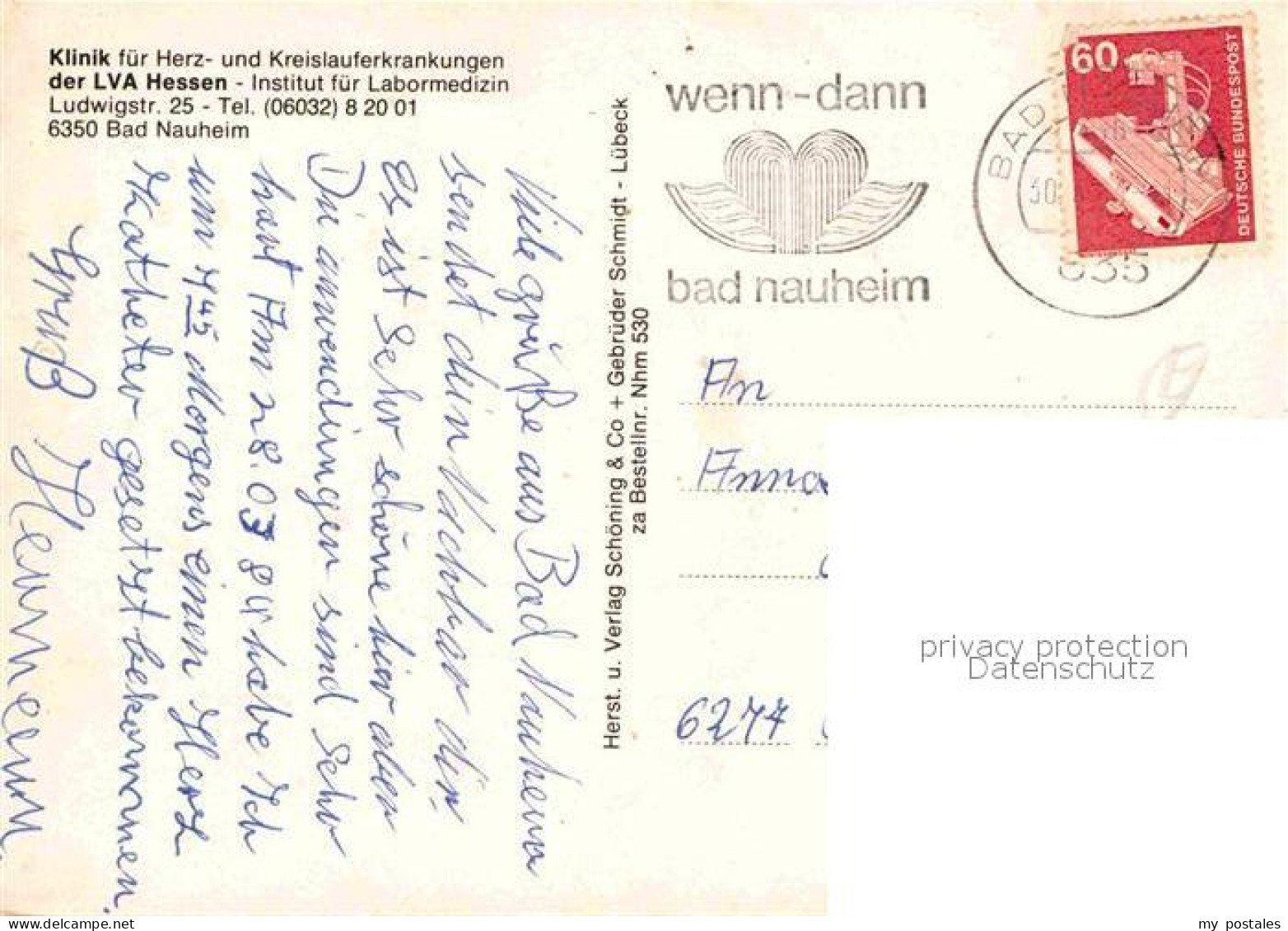 72910868 Bad Nauheim Klinik LVA Hessen Institut Fuer Labormedizin Hallenbad Foye - Bad Nauheim