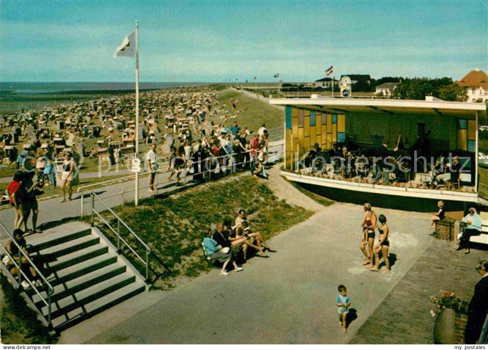 72910833 Buesum Nordseebad Musikpavillon Strand Promenade Buesum - Büsum