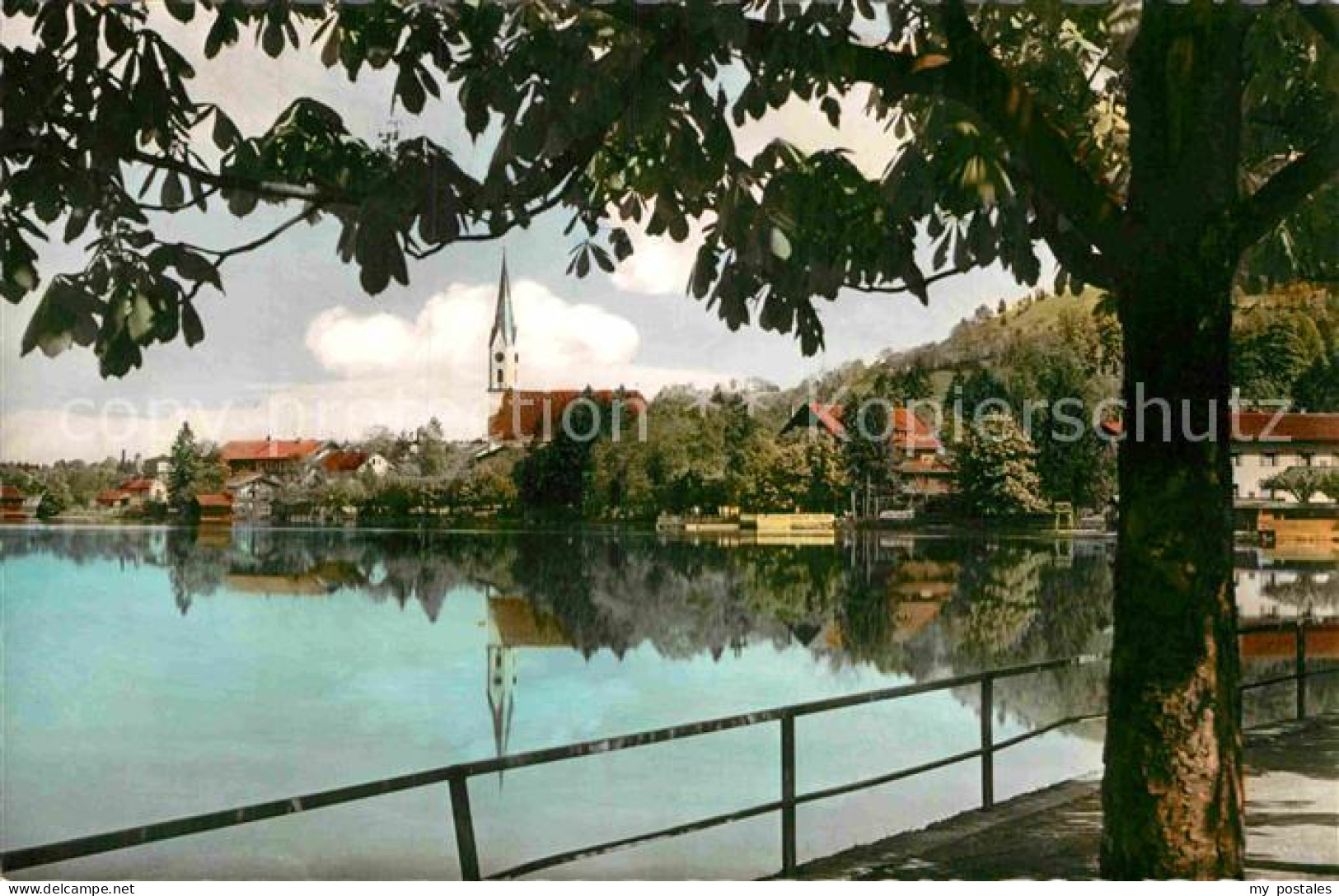 72910150 Schliersee Uferpartie Am See Blick Zur Kirche Schliersee - Schliersee