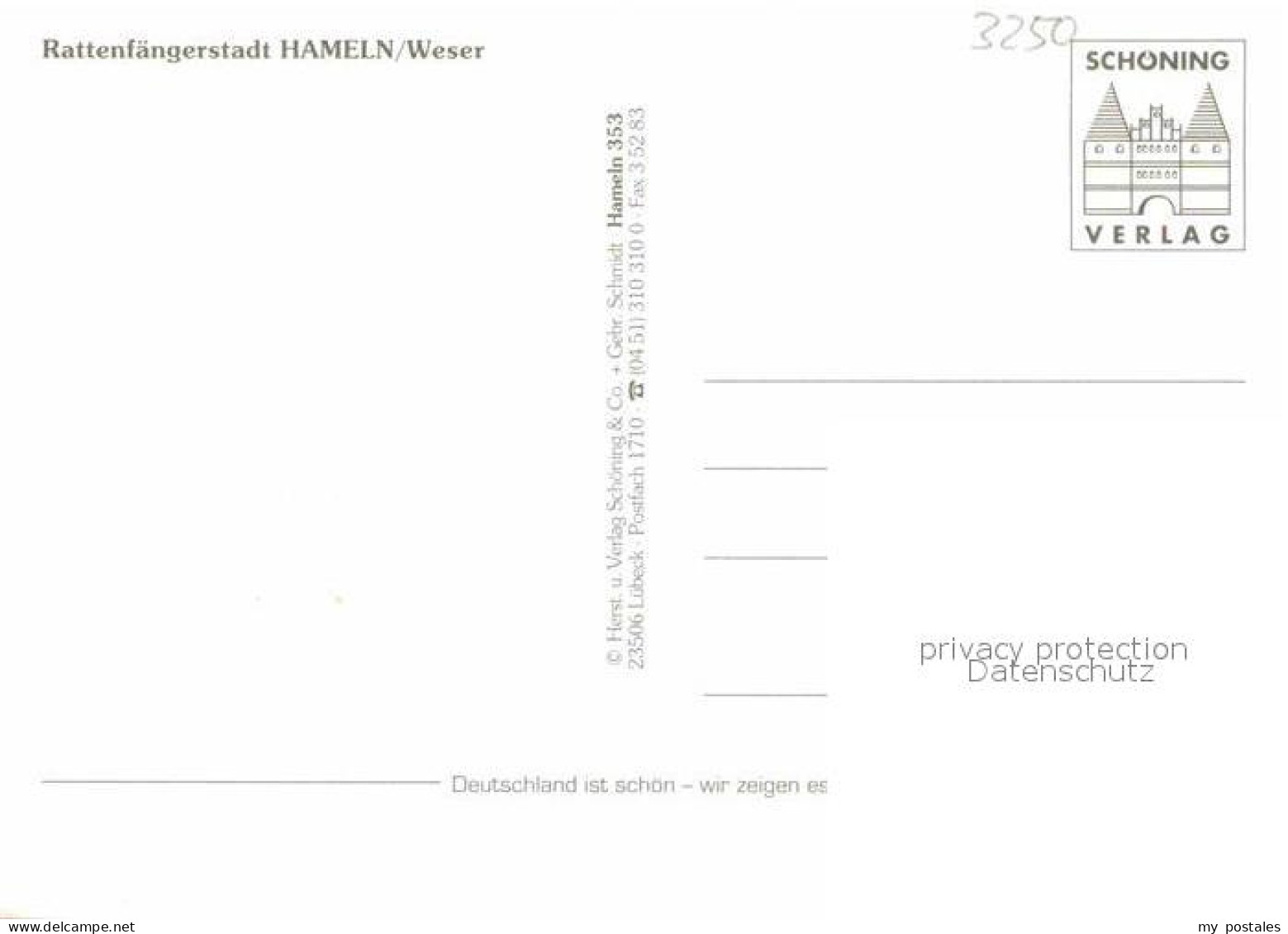 72909929 Hameln Weser Rattenfaenger Hameln - Autres & Non Classés