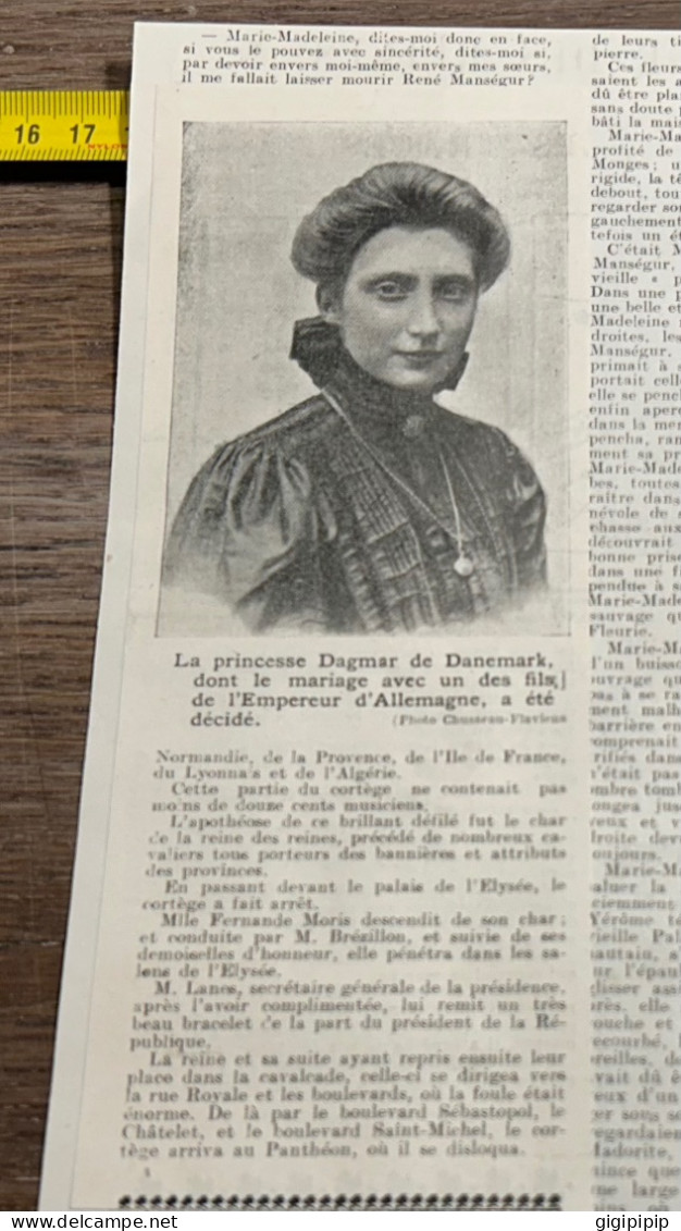 1908 PATI PARIS CORTEGE DES REINES Fernande Moris Princesse Dagmar De Danemark, - Sammlungen