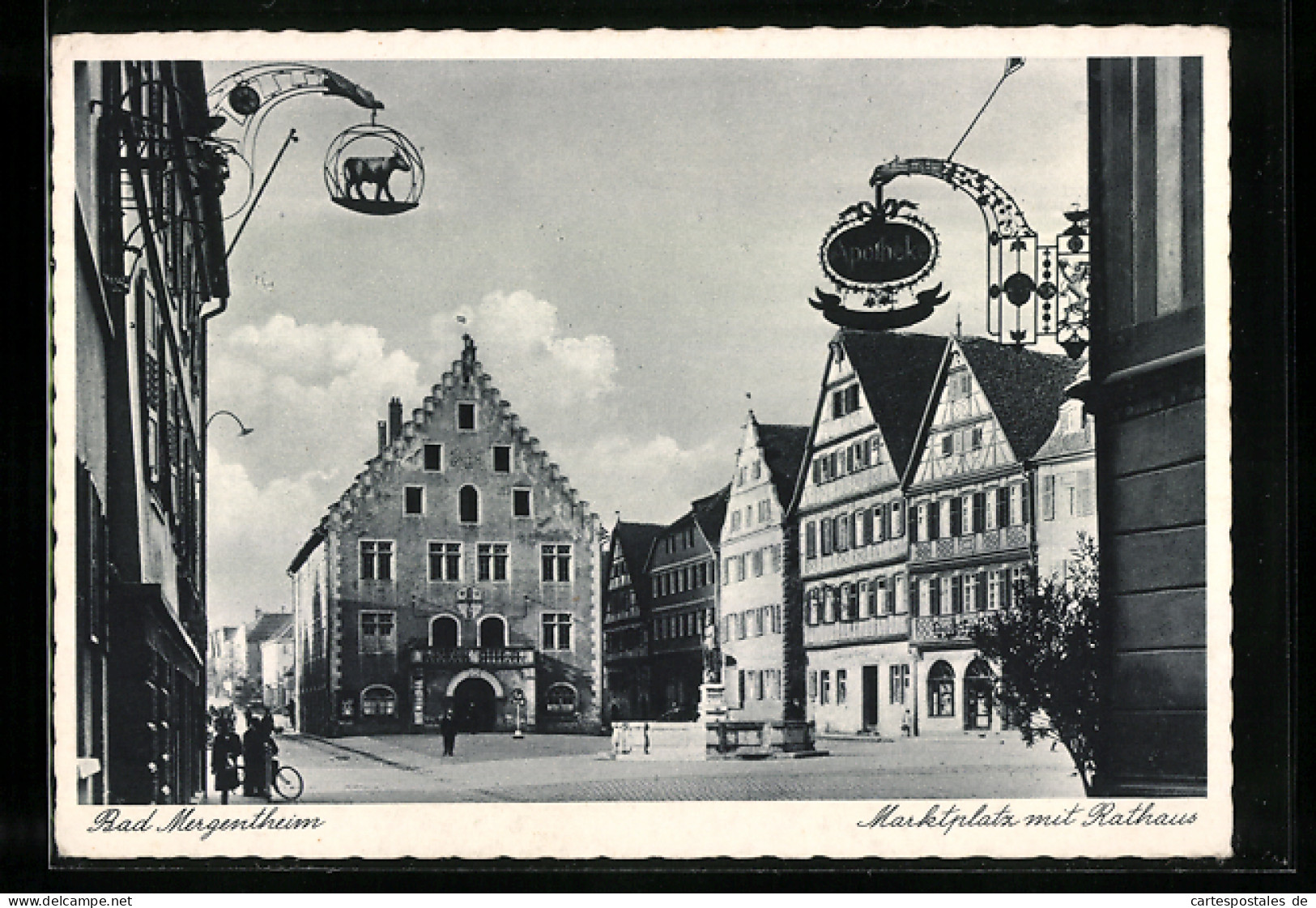 AK Bad Mergentheim, Marktplatz Mit Rathaus  - Bad Mergentheim