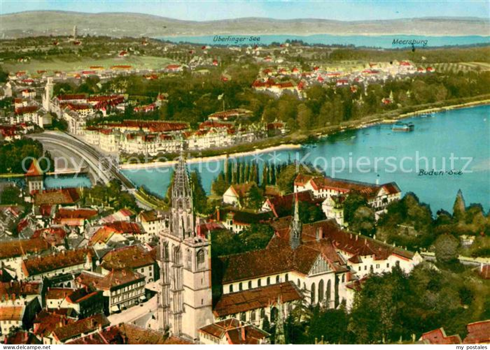 72909032 Konstanz Bodensee Basilika Und Rheinausfluss Fliegeraufnahme Konstanz - Konstanz