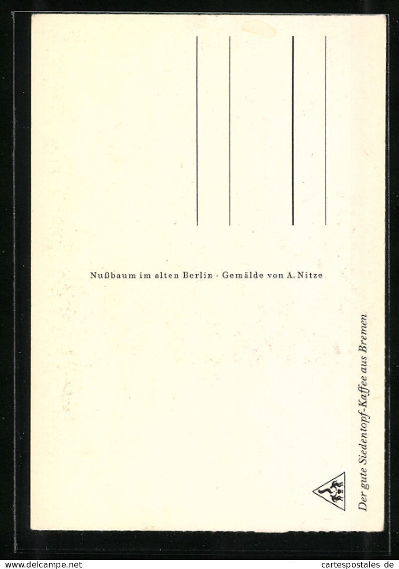 Künstler-AK Alt-Berlin, Gasthaus Nussbaum Im Alten Berlin  - Autres & Non Classés