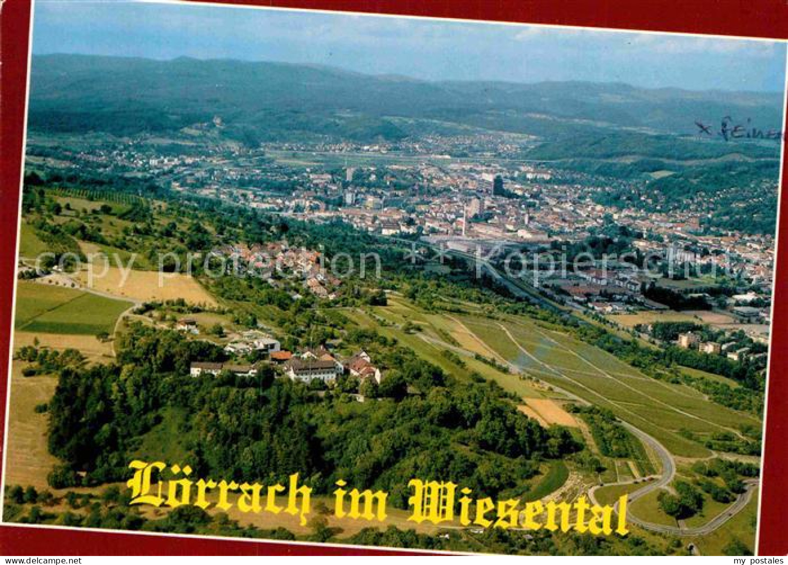 72908960 Loerrach Panorama Wiesental Fliegeraufnahme Loerrach - Loerrach