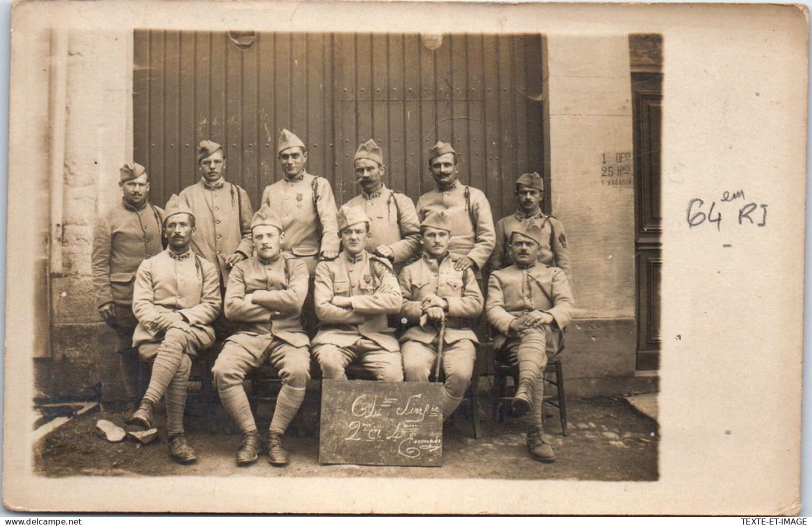MILITARIA 1914-1918 - 64e RI, 2eme CIE, 4e Escouade  - War 1914-18