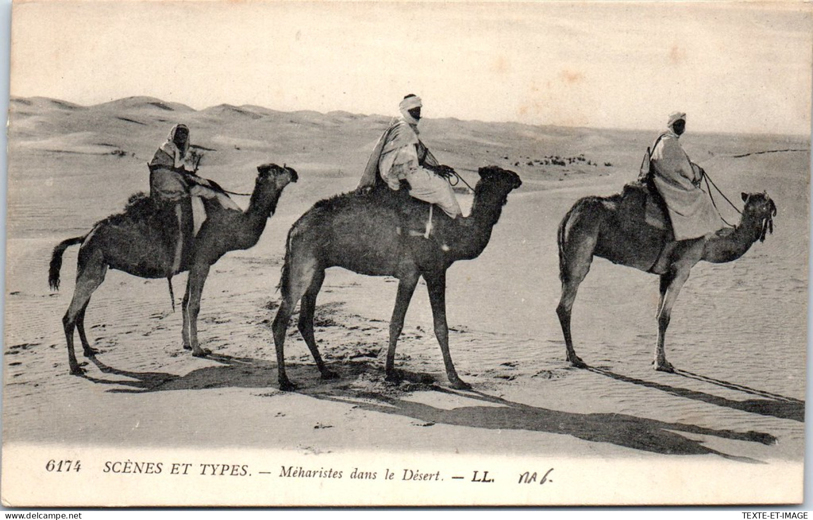 MAROC - Un Groupe De Meharistes Dans Le Desert. - Autres & Non Classés