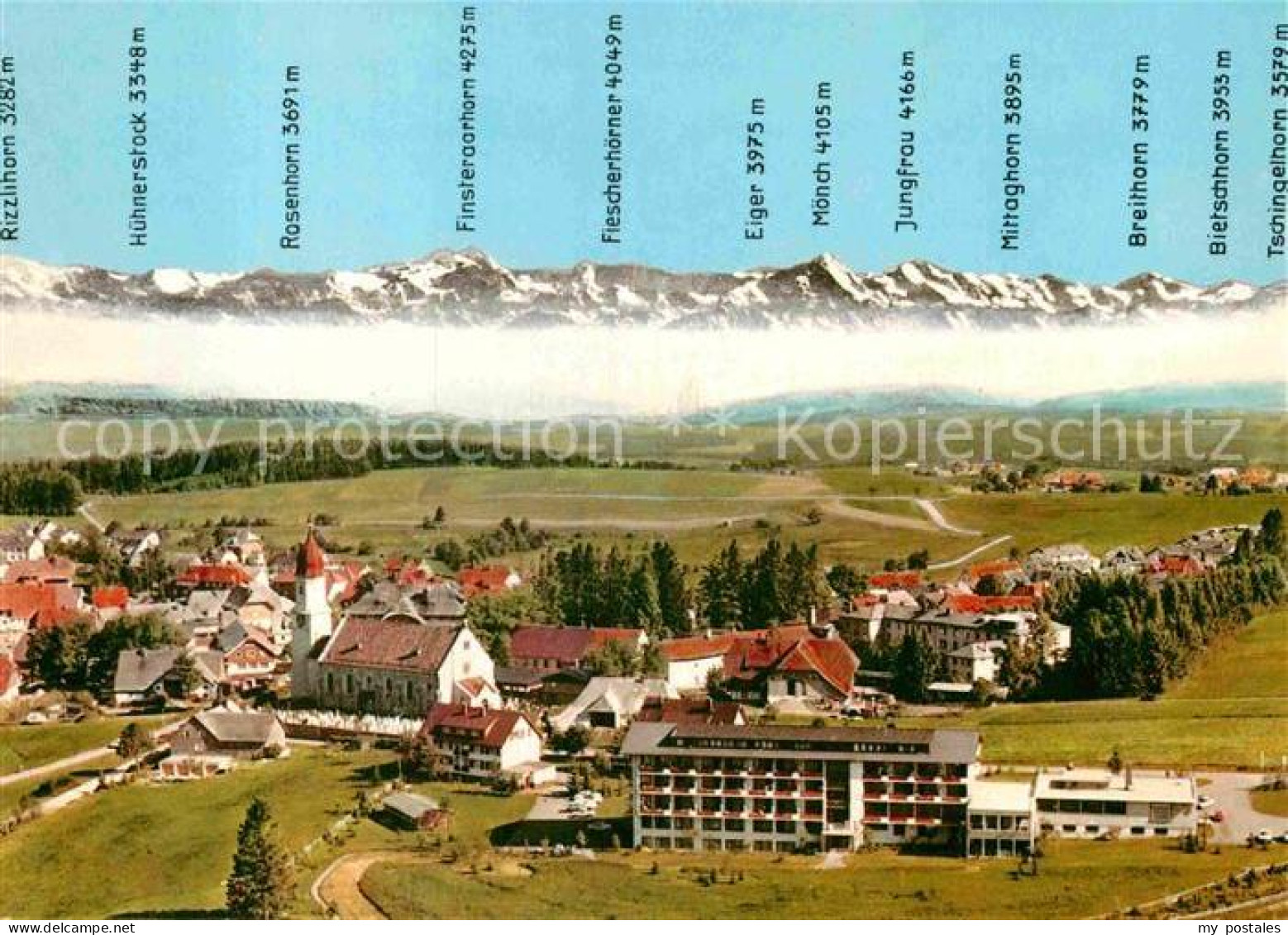 72908949 Hoechenschwand Kurort Im Schwarzwald Mit Blickzu Den Alpen Fliegeraufna - Hoechenschwand