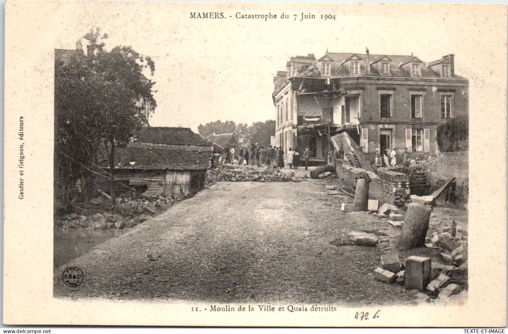 72 MAMERS - Catastrophe De 1904, Les Quais Detruits  - Mamers