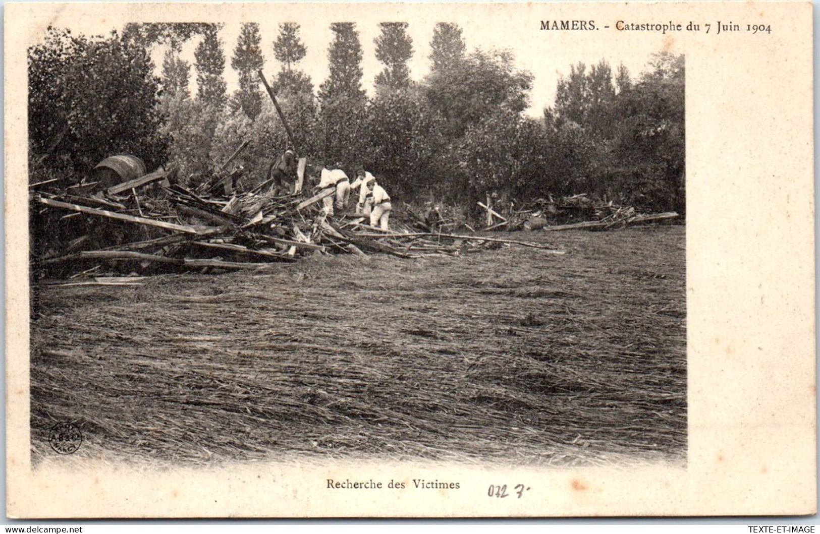 72 MAMERS - Recherche De Victime (catastrophe De 1904) - Mamers