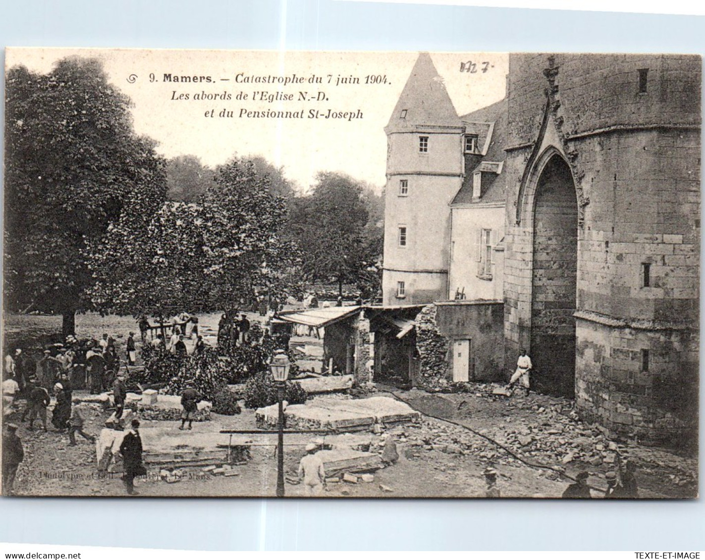72 MAMERS - Catastrophe De 1904, Les Abords De L'eglise  - Mamers