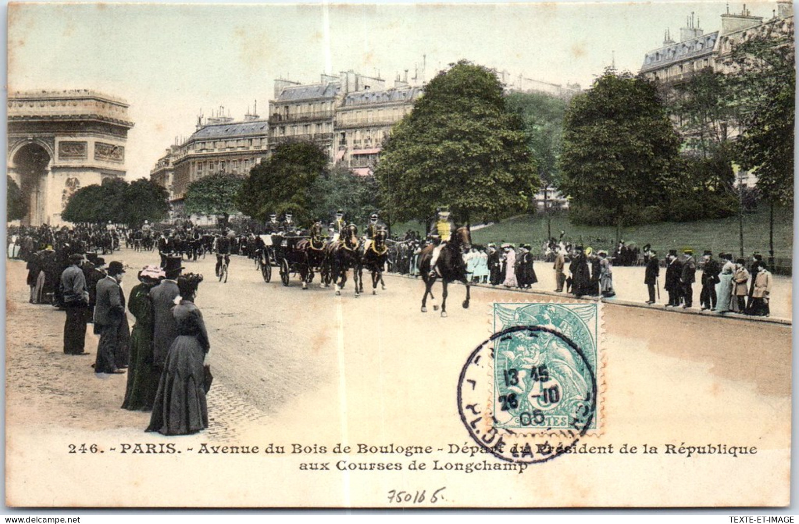 75016 PARIS - Depart Du President Pour Longchamp  - Distretto: 16