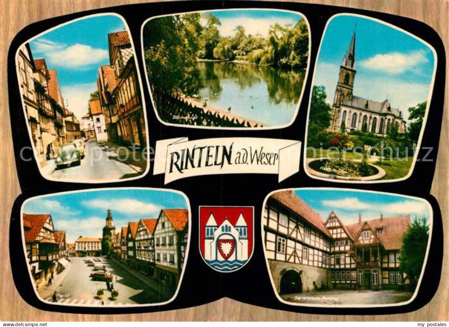 72908300 Rinteln Ortspartien Fachwerk Park Kirche Rinteln - Rinteln