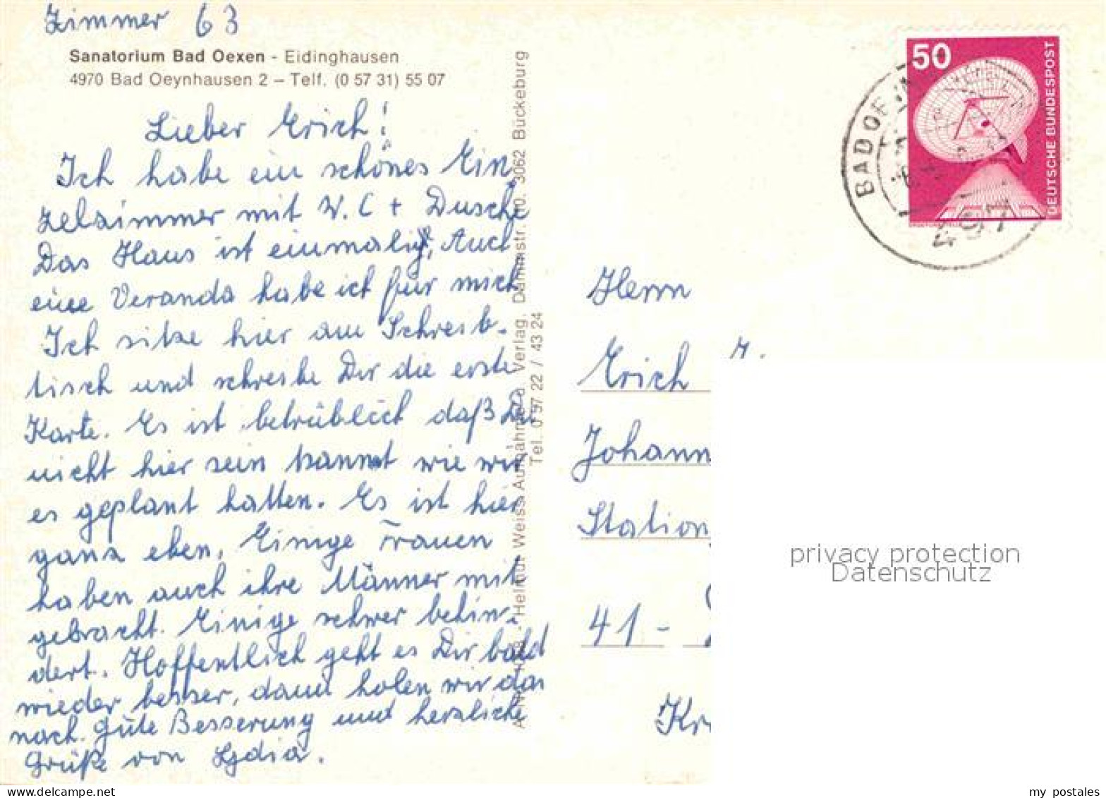 72908003 Bad Oexen Eidinghausen Sanatorium Kurpark Fontaene Bad Oexen Eidinghaus - Bad Oeynhausen