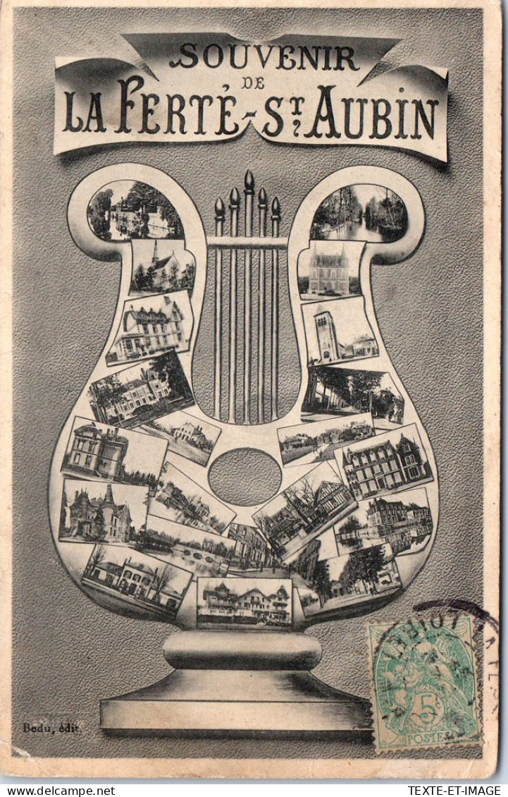 45 LA FERTE SAINT AUBIN - Carte Souvenir Harpe - La Ferte Saint Aubin