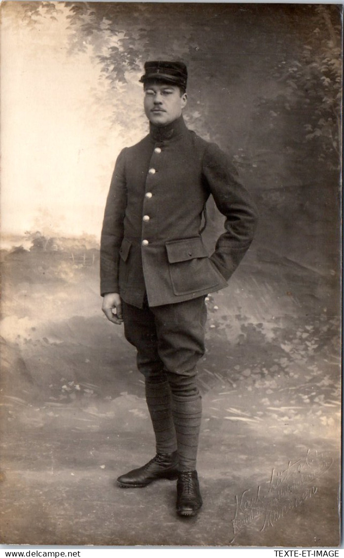 MILITARIA 14/18 CARTE PHOTO Camp D'AUSBURG - Soldat Fev 1915 - War 1914-18
